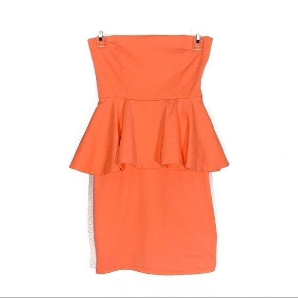 Zara Dresses & Skirts - *CLEARANCE* Neon Strapless Dress by Zara Collection